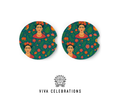Frida Floral Car Coasters