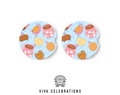 Talavera pan dulce car coasters