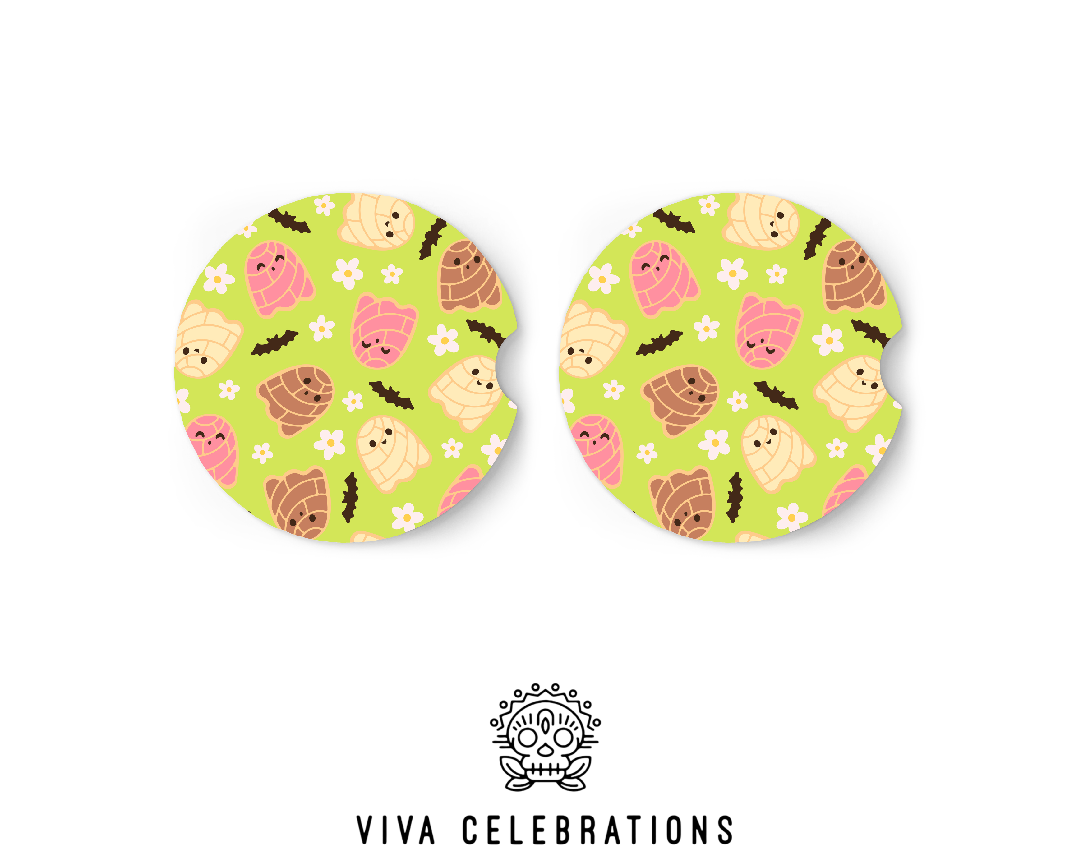 Concha Ghosties Car Coasters