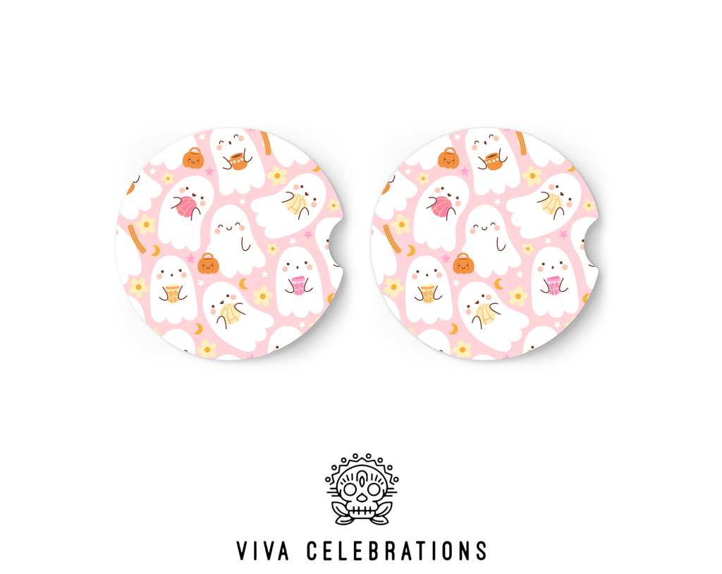 Fantasmitas and pan dulce car coasters