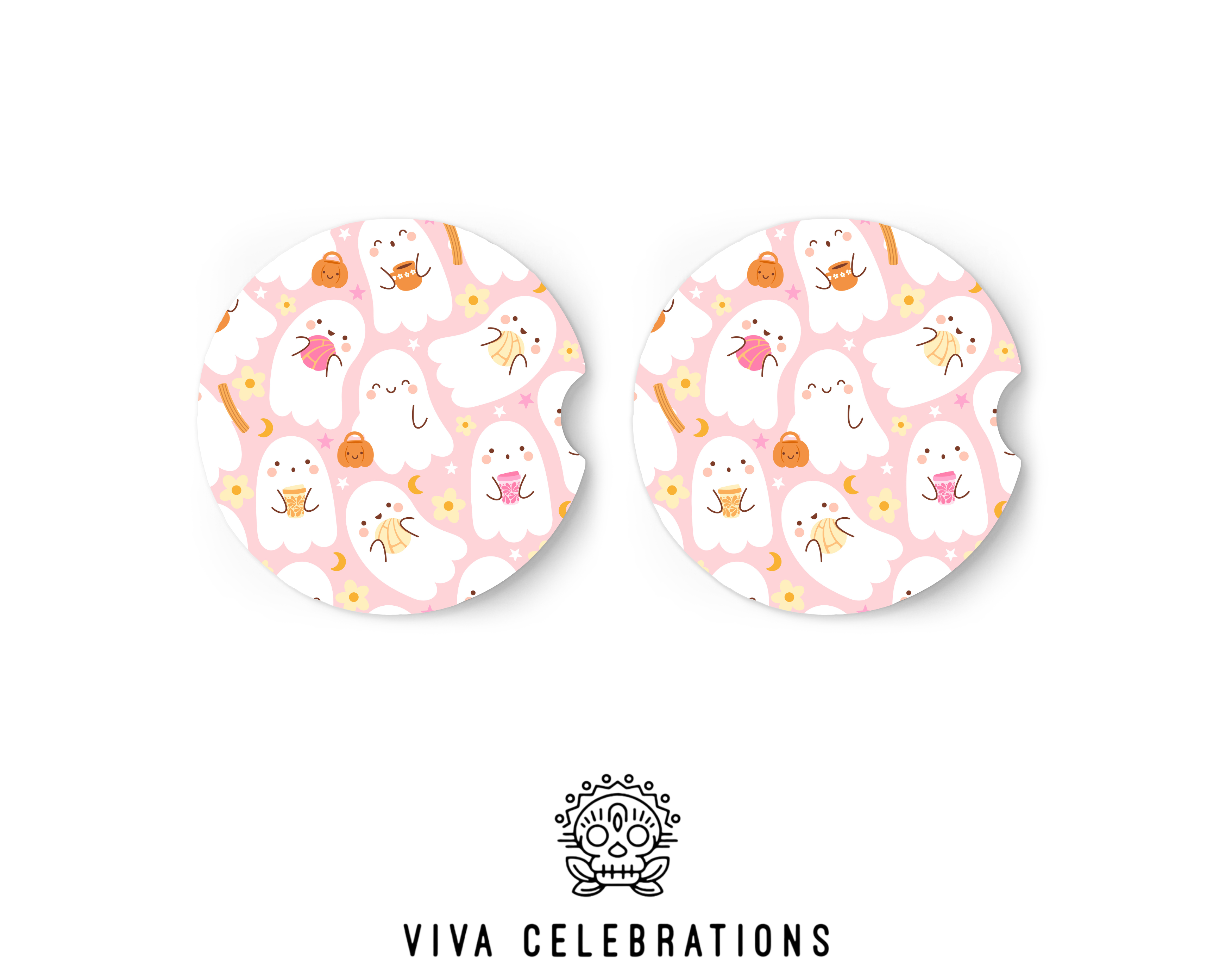 Fantasmitas and pan dulce car coasters