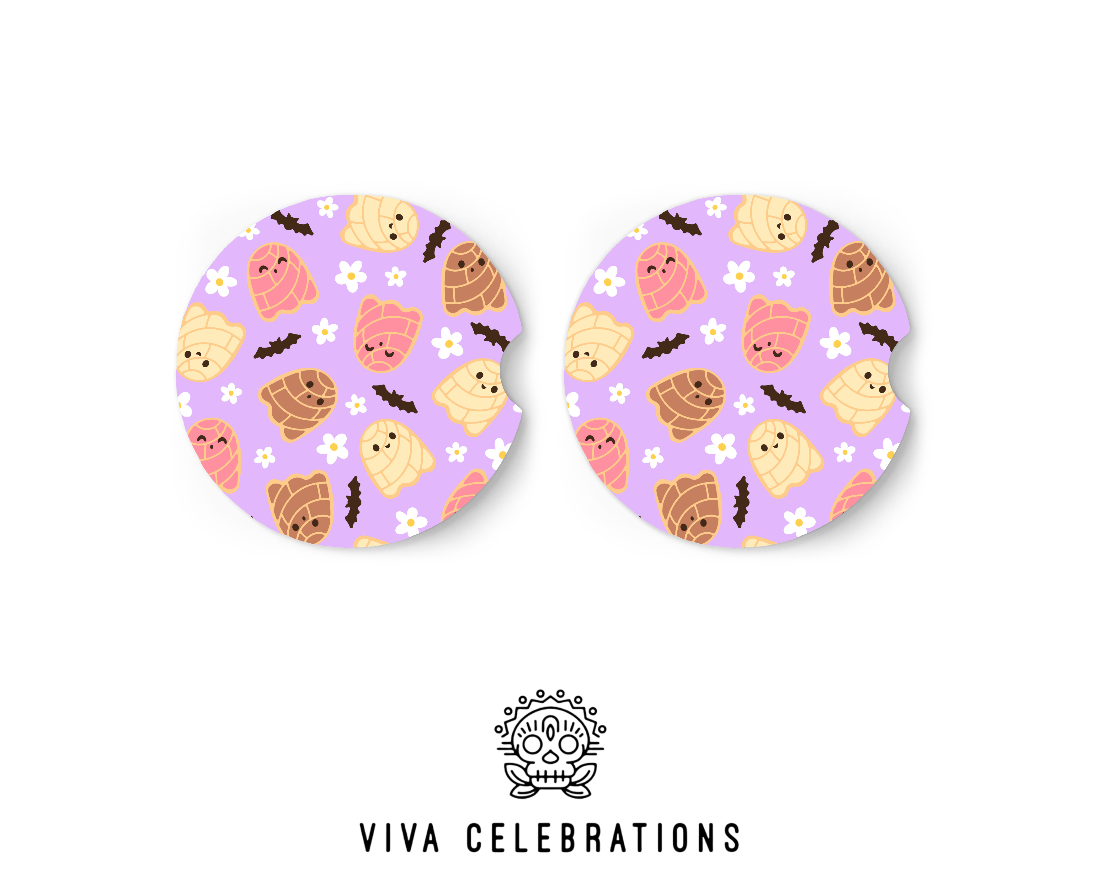 Concha Ghosties Car Coasters