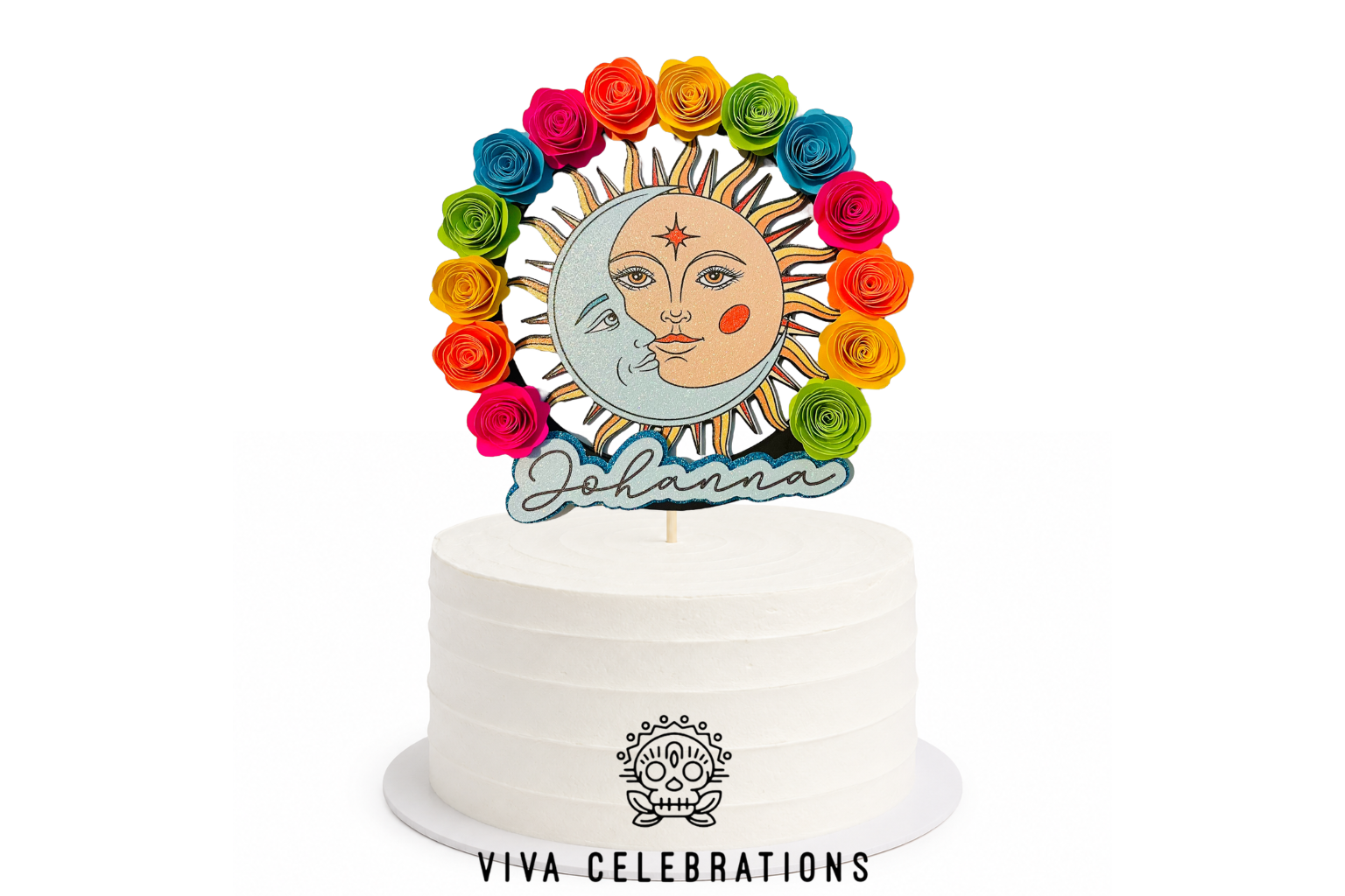 Flores Celestiales Cake Topper