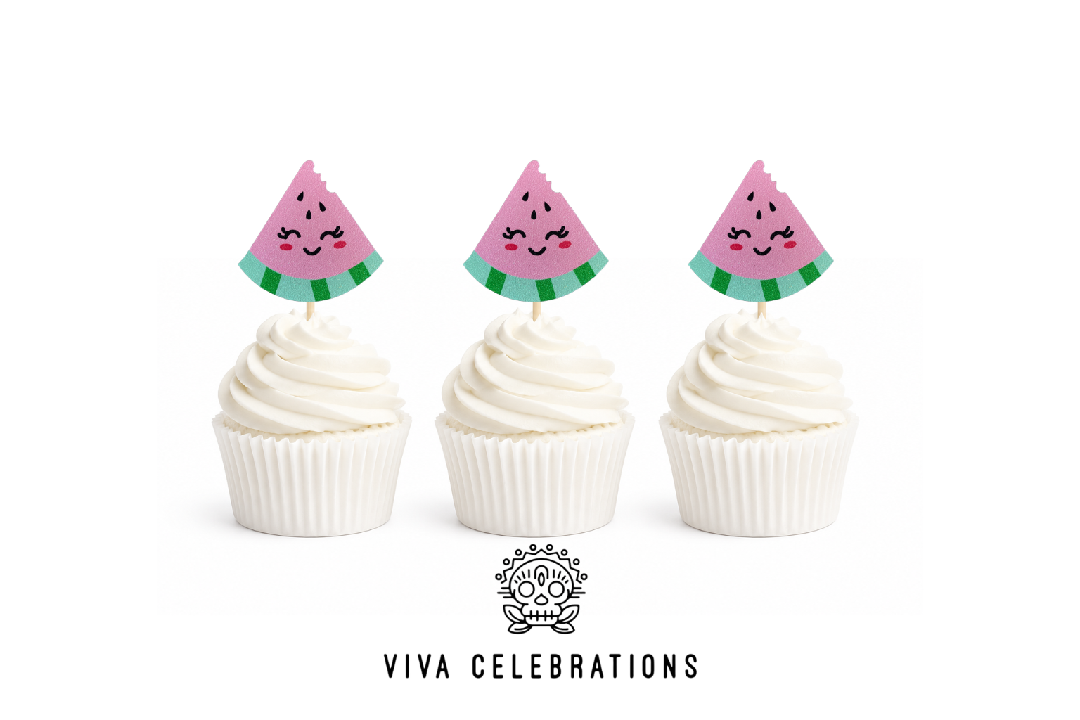 Watermelon Cupcake Toppers