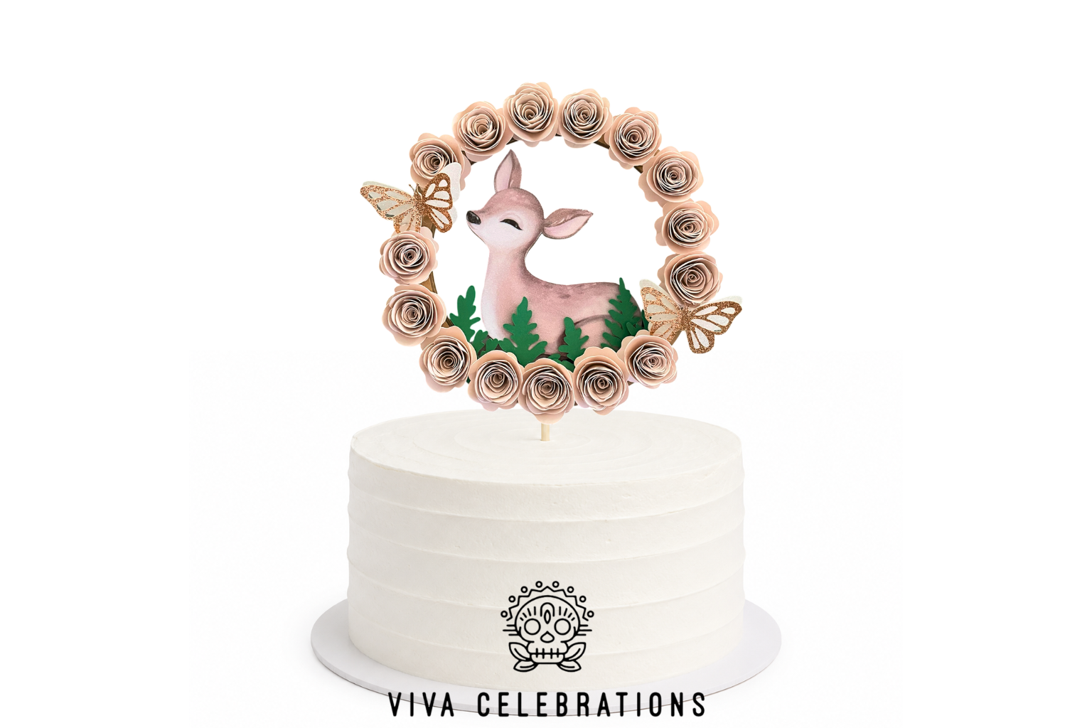 Fawn in Bloom Cake Topper