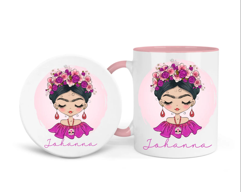 Personalized Frida Mug and Coaster Set
